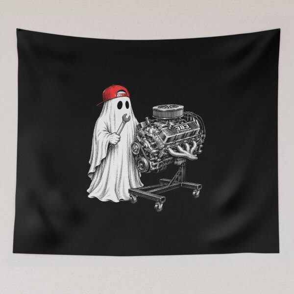Item preview, engine Ghost Mechanic with 383 Stroker Hot Rod Art designed and sold by anapldv.