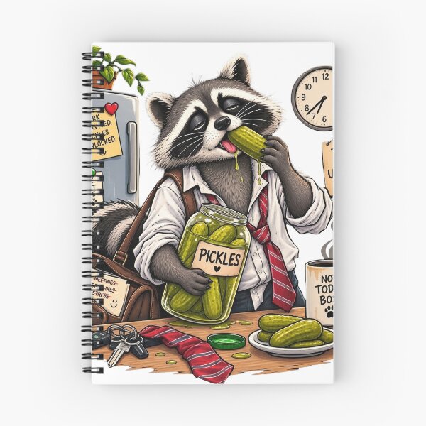 Item preview, Raccoon Eating Pickles After Work Funny Animal designed and sold by malva-artist.