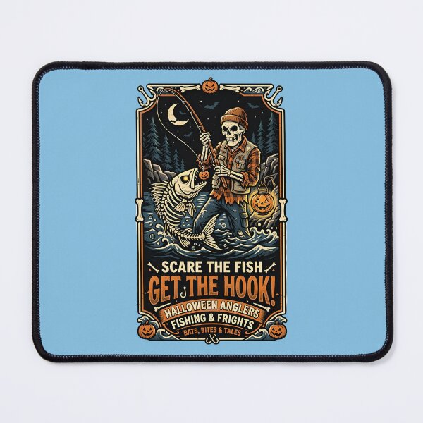 Item preview, Scare the fish, get the hook! - Fishing & Frights - Halloween anglers designed and sold by ParadoxParadox.