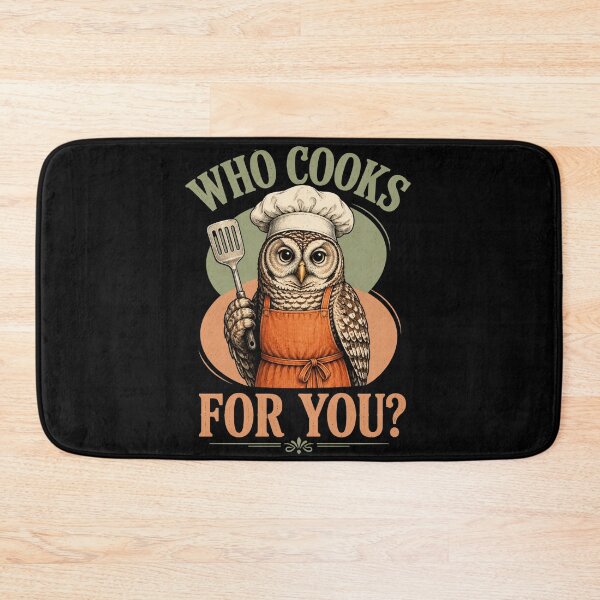 Item preview, Who Cooks Owl Chef Vintage Funny Kitchen Bird Art designed and sold by anapldv.