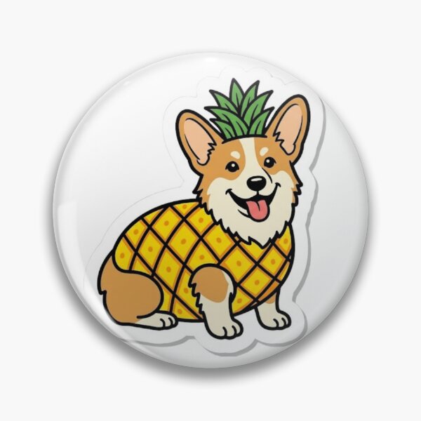 Item preview, Pineapple Corgi - Kawaii Tropical Summer designed and sold by conamor-bymel.