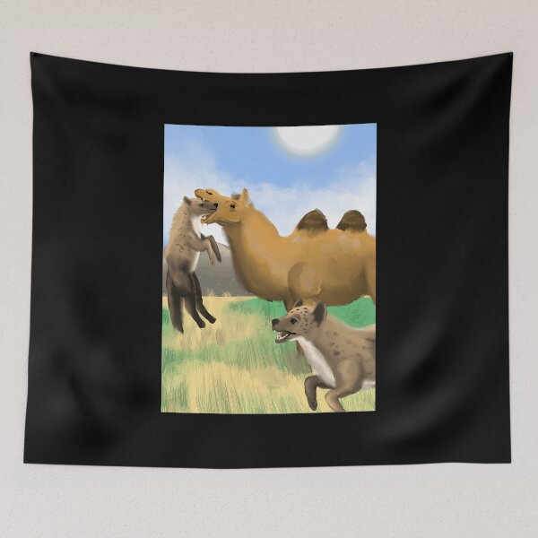 Item preview, Camello e hienas en una escena de la sabana designed and sold by Fibi-studio.