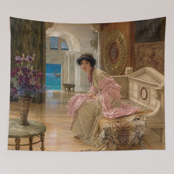 Item preview, Vintage Woman Wall Art, Watching and Waiting Print, Lawrence Alma-Tadema Victorian Art designed and sold by RickE.