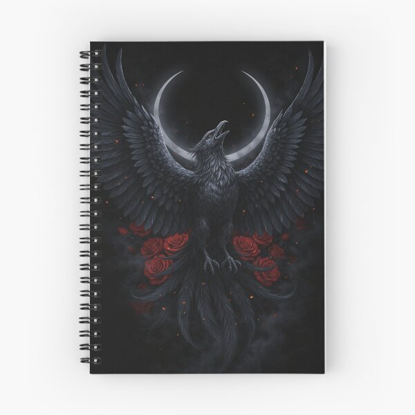Item preview, Black Phoenix Gothic Dark Fantasy Mythical Bird designed and sold by JanjjaSoulInk.