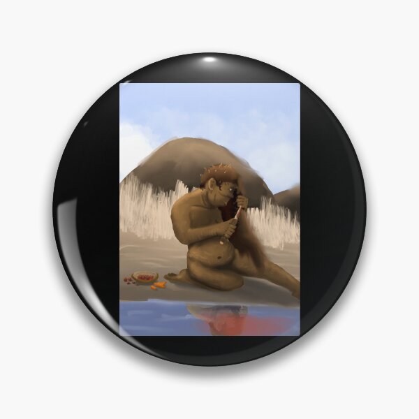 Item preview, Prehistoric Man Grooming with Tools designed and sold by Fibi-studio.
