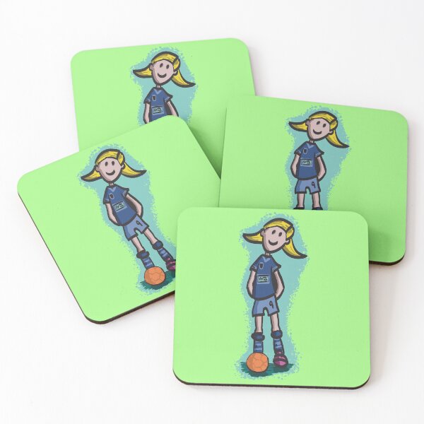 Item preview, Girl football player (soccer) designed and sold by SombreroDoodles.