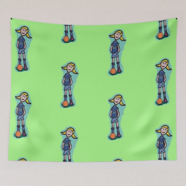 Item preview, Girl football player (soccer) designed and sold by SombreroDoodles.