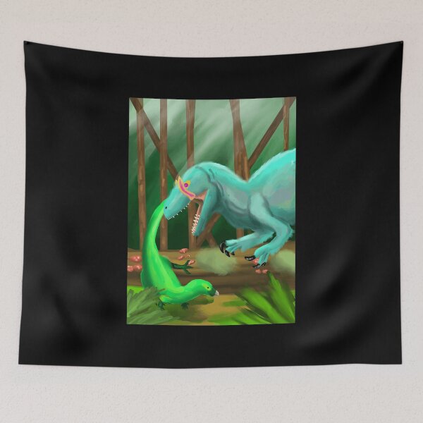 Item preview, Colorful Dinosaur Encounter in a Jungle designed and sold by Fibi-studio.