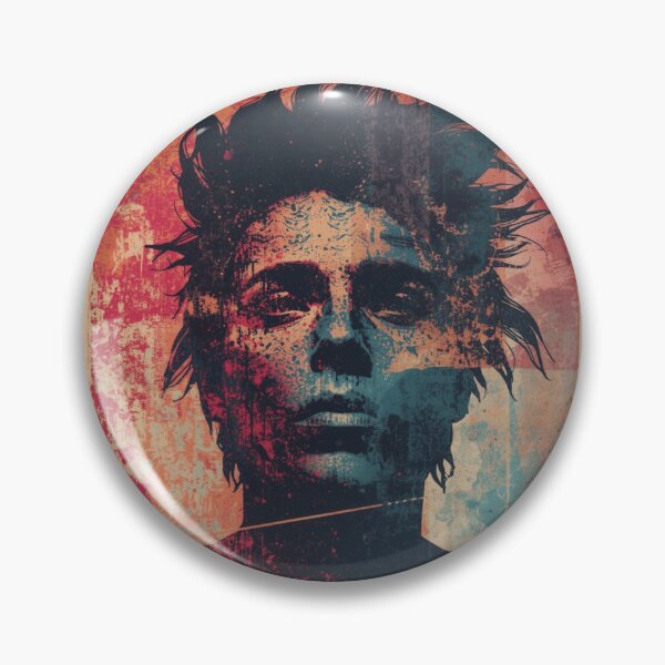 Item preview, Grunge Punk Portrait Messy Hair Street Art designed and sold by ERODED SELF.