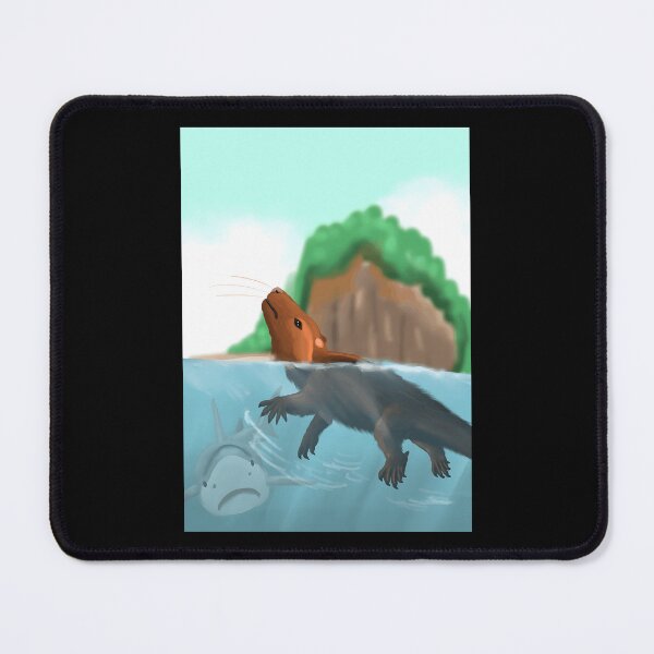 Item preview, Playful Platypus Swimming with Fish designed and sold by Fibi-studio.