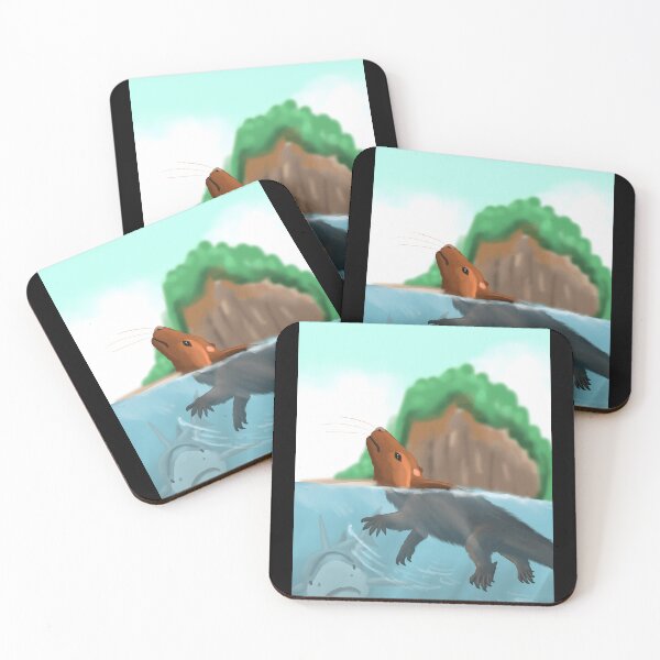 Item preview, Playful Platypus Swimming with Fish designed and sold by Fibi-studio.