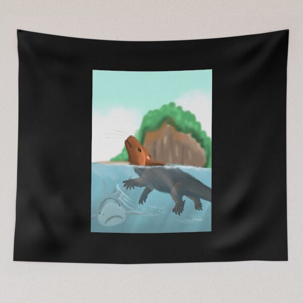 Item preview, Playful Platypus Swimming with Fish designed and sold by Fibi-studio.