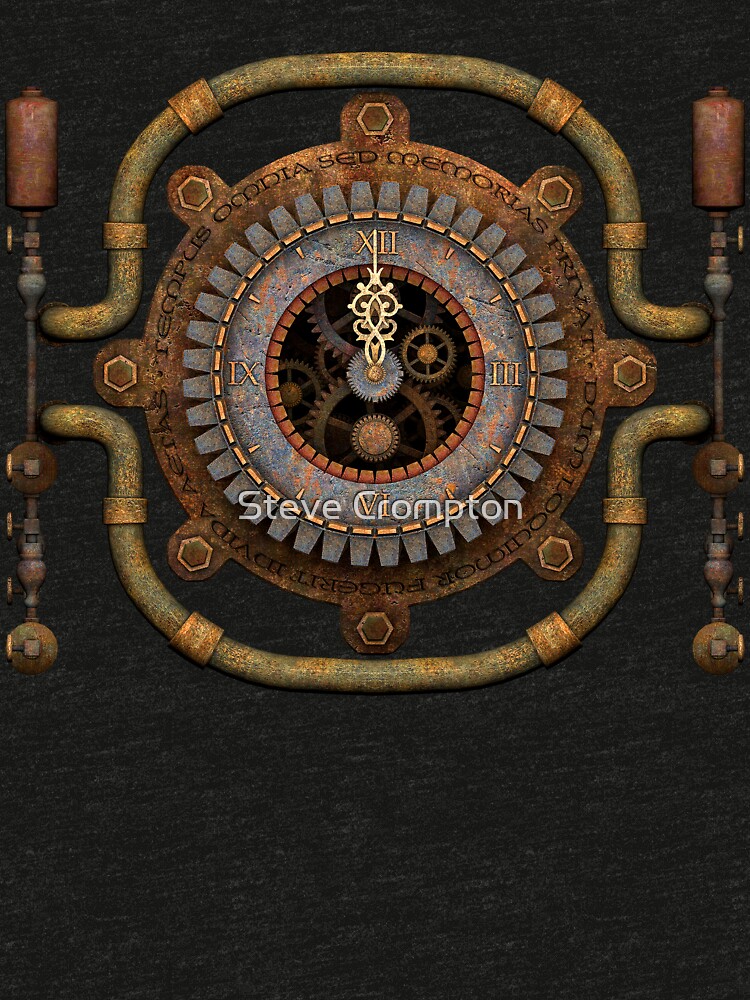 Steampunk Vintage Clock, Pipes and 'Stuff' by SC001