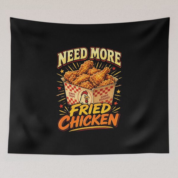 Item preview, fried chicken retro food graphic with crispy takeout designed and sold by anapldv.