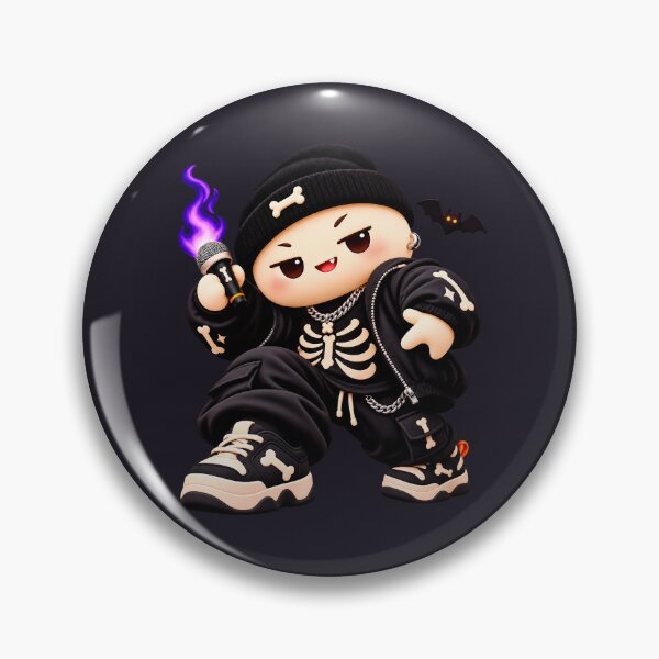 Item preview, Kawaii Skeleton Rapper Halloween Mochi designed and sold by ImagenFusionP.