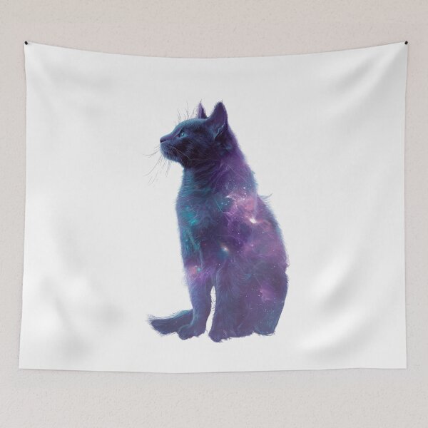 Item preview, Cosmic Galaxy Cat Nebula Space Art  designed and sold by LC&LCPlatform.