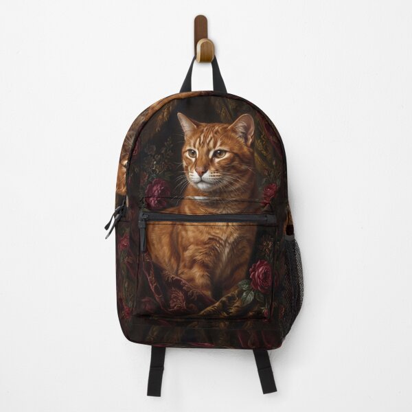 Item preview, Noble Ginger Cat with Gold Gem Collar designed and sold by Real Beast Art.