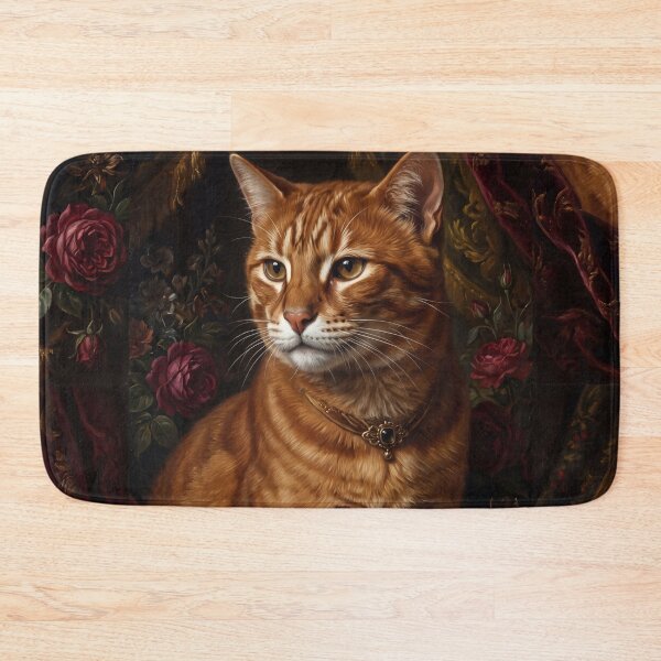 Item preview, Noble Ginger Cat with Gold Gem Collar designed and sold by Real Beast Art.