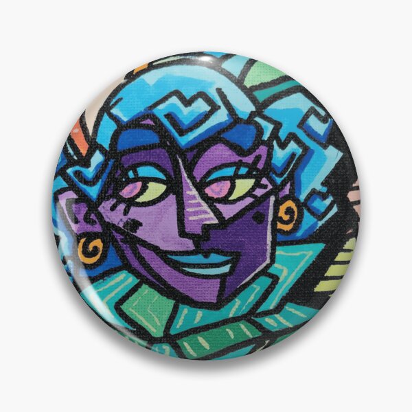 Item preview, Abstract Geometric Clock Face Jester Art designed and sold by Chromatic-Cubes.