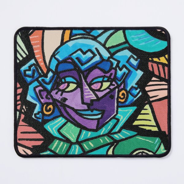 Item preview, Abstract Geometric Clock Face Jester Art designed and sold by Chromatic-Cubes.