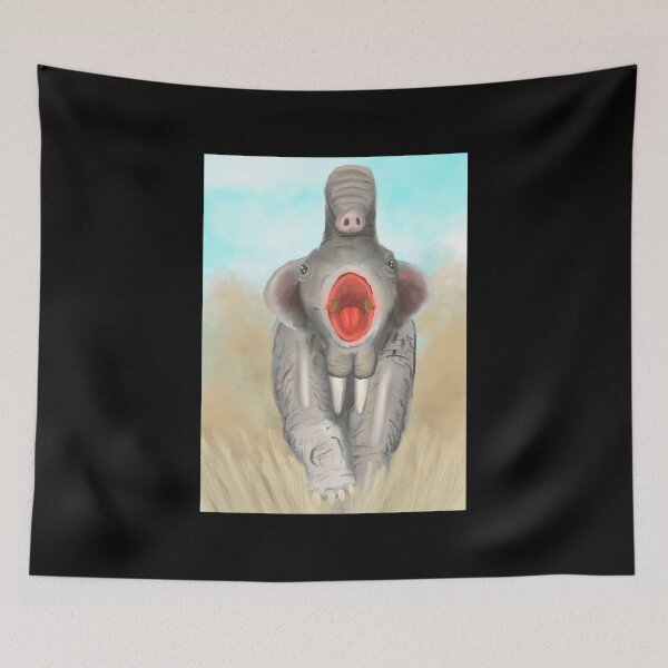 Item preview, Surreal Elephant with Pig Head Illustration designed and sold by Fibi-studio.