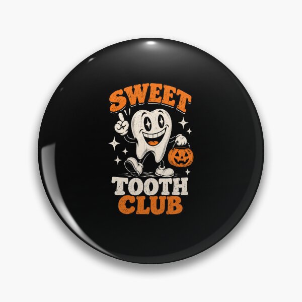 Item preview, tooth Sweet Tooth Club Spooky Halloween Candy Skull Art designed and sold by anapldv.