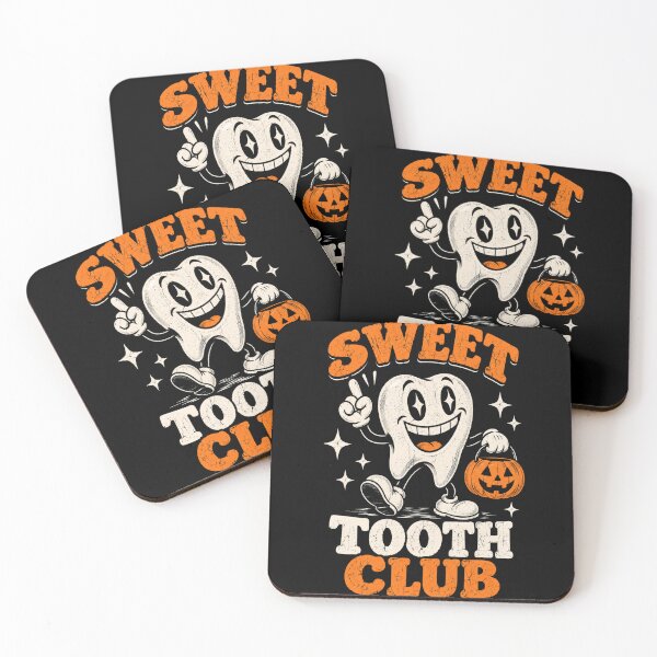 Item preview, tooth Sweet Tooth Club Spooky Halloween Candy Skull Art designed and sold by anapldv.