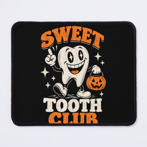 Item preview, tooth Sweet Tooth Club Spooky Halloween Candy Skull Art designed and sold by anapldv.