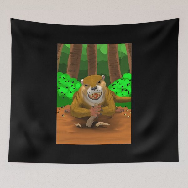 Item preview, Playful Cartoon Badger in a Forest designed and sold by Fibi-studio.