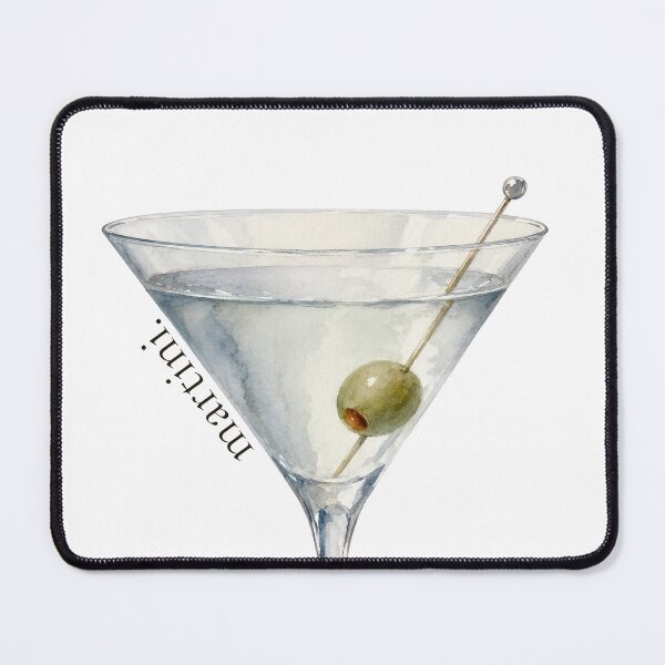 Item preview, Classic Olive Martini Cocktail Bar Cart Art designed and sold by UnripeAlmond.