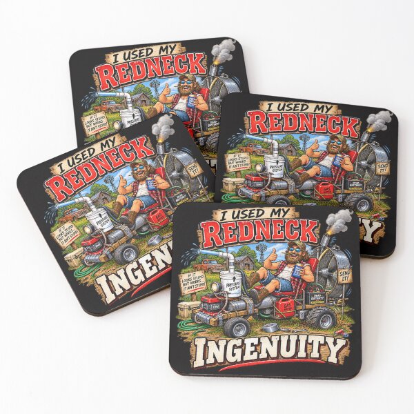 Item preview, Redneck Ingenuity Funny Country Cartoon designed and sold by takeitliterally.com.