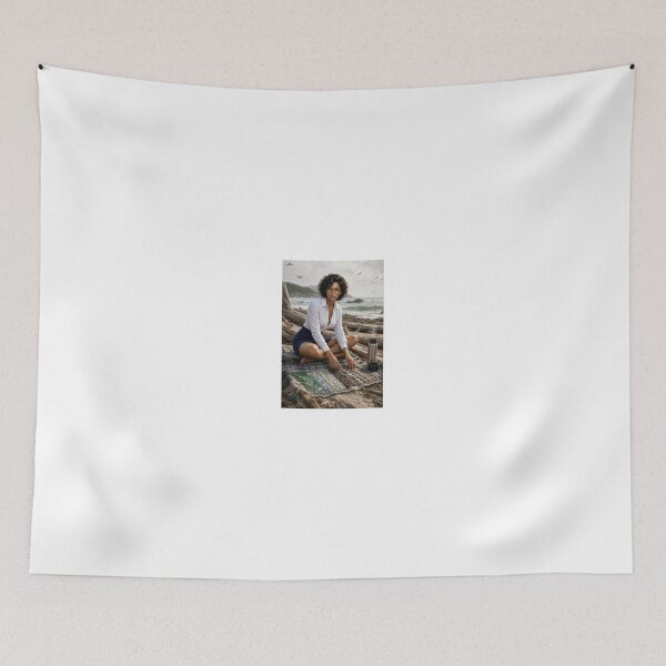 Item preview, Sarah Duvall collecting glass on the coast designed and sold by CathryneDelamort.