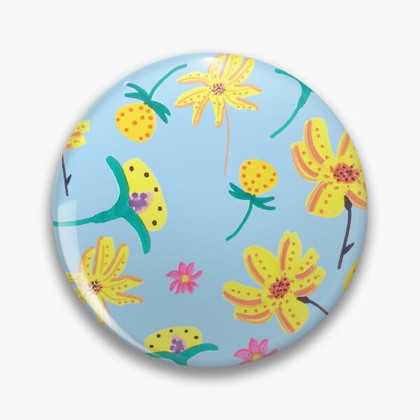 Artikelvorschau, Gelbes Blumenmuster in Acrylmarkern entworfen und verkauft von ElizabethCoelho.