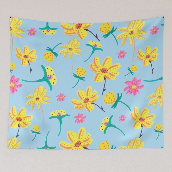 Item preview, Yellow Floral Pattern in Acrylic Markers designed and sold by ElizabethCoelho.