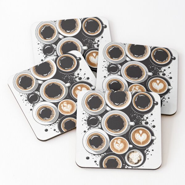 Item preview, Coffee Cup Character Black and White Ink Style – Coffee lover gift designed and sold by michallechowicz.