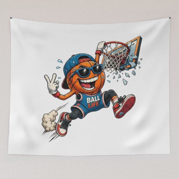 Item preview, Cool Cartoon Basketball Ball Life Slam Dunk designed and sold by BlasiseDS.