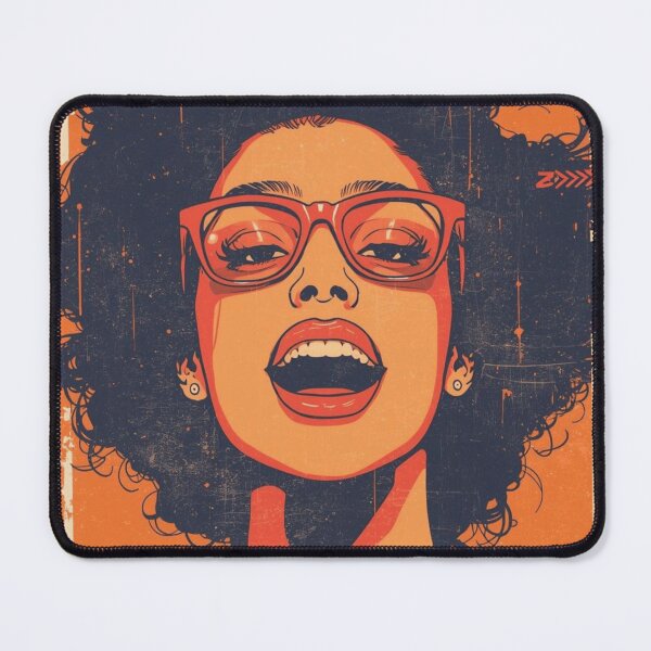 Item preview, Go For It Retro Grunge Afro Woman Pop Art designed and sold by ERODED SELF.
