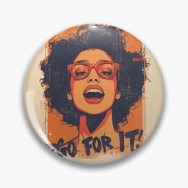 Item preview, Go For It Retro Grunge Afro Woman Pop Art designed and sold by ERODED SELF.
