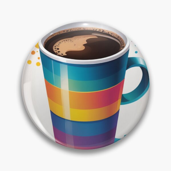 Item preview, Coffee Cup Character Holographic Rainbow Style – Coffee lover gift designed and sold by michallechowicz.