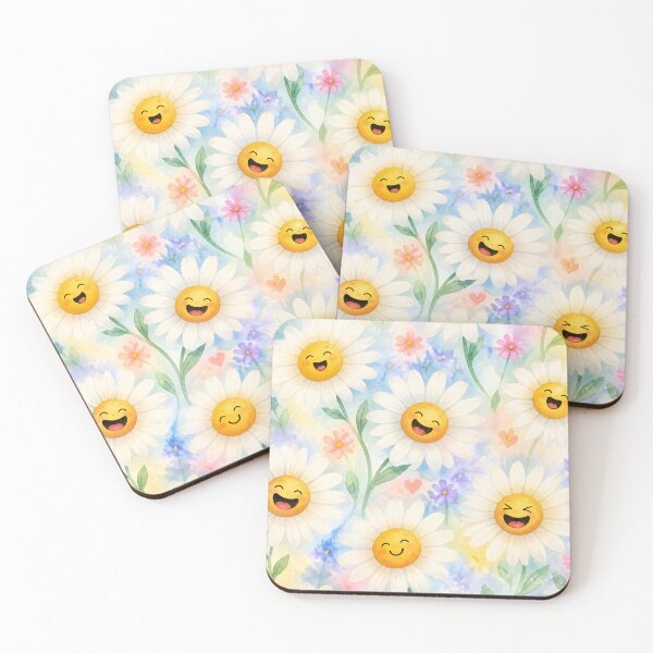 Item preview, Cute Smiling Daisy Flowers designed and sold by naragon4289.