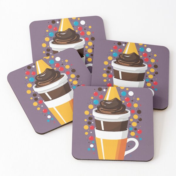 Item preview, Coffee Cup Character Party Hat Celebration – Coffee lover gift designed and sold by michallechowicz.