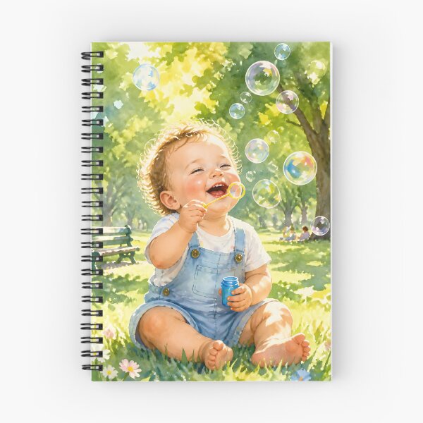Item preview, Happy Baby Blowing Bubbles in Sunny Park designed and sold by naragon4289.
