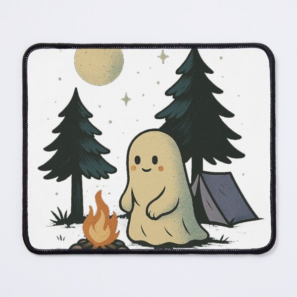 Item preview, Cute Ghost Camping by the Fire designed and sold by Stayfrostybro.