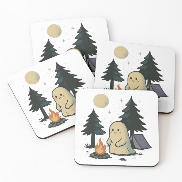 Item preview, Cute Ghost Camping by the Fire designed and sold by Stayfrostybro.