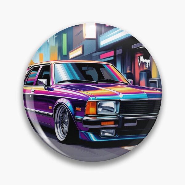 Item preview, vintage station wagon in an urban scene designed and sold by maistrTREASURE.