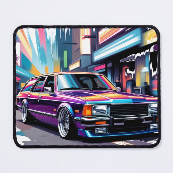 Item preview, vintage station wagon in an urban scene designed and sold by maistrTREASURE.