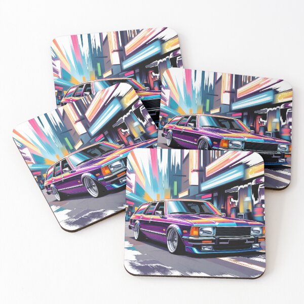 Item preview, vintage station wagon in an urban scene designed and sold by maistrTREASURE.