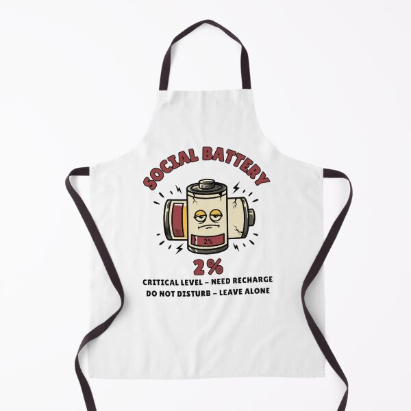 Item preview, Social Battery 2% Funny Introvert T-Shirt designed and sold by ByRAM Project.
