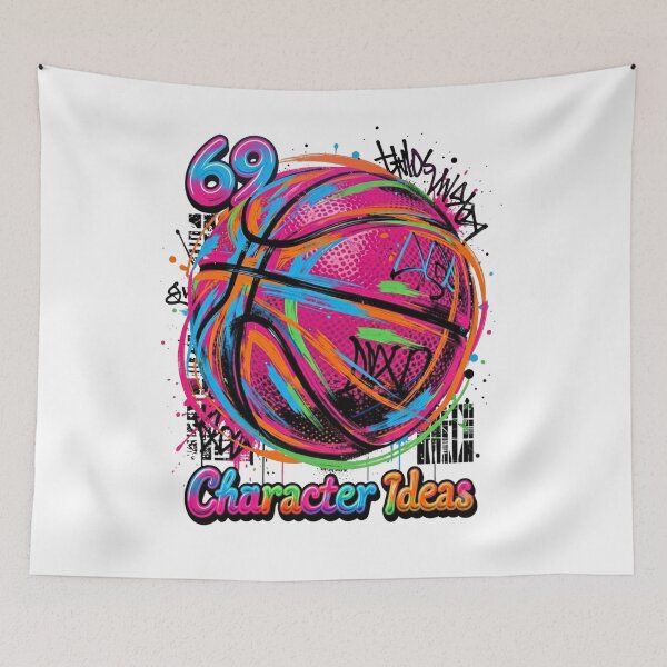 Item preview, Vibrant Graffiti Basketball Neon Urban Art designed and sold by BlasiseDS.