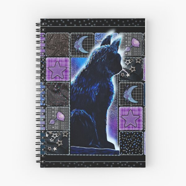 Item preview, Mystic Black Cat Celestial Patchwork Art designed and sold by ArtistsAtticWI.